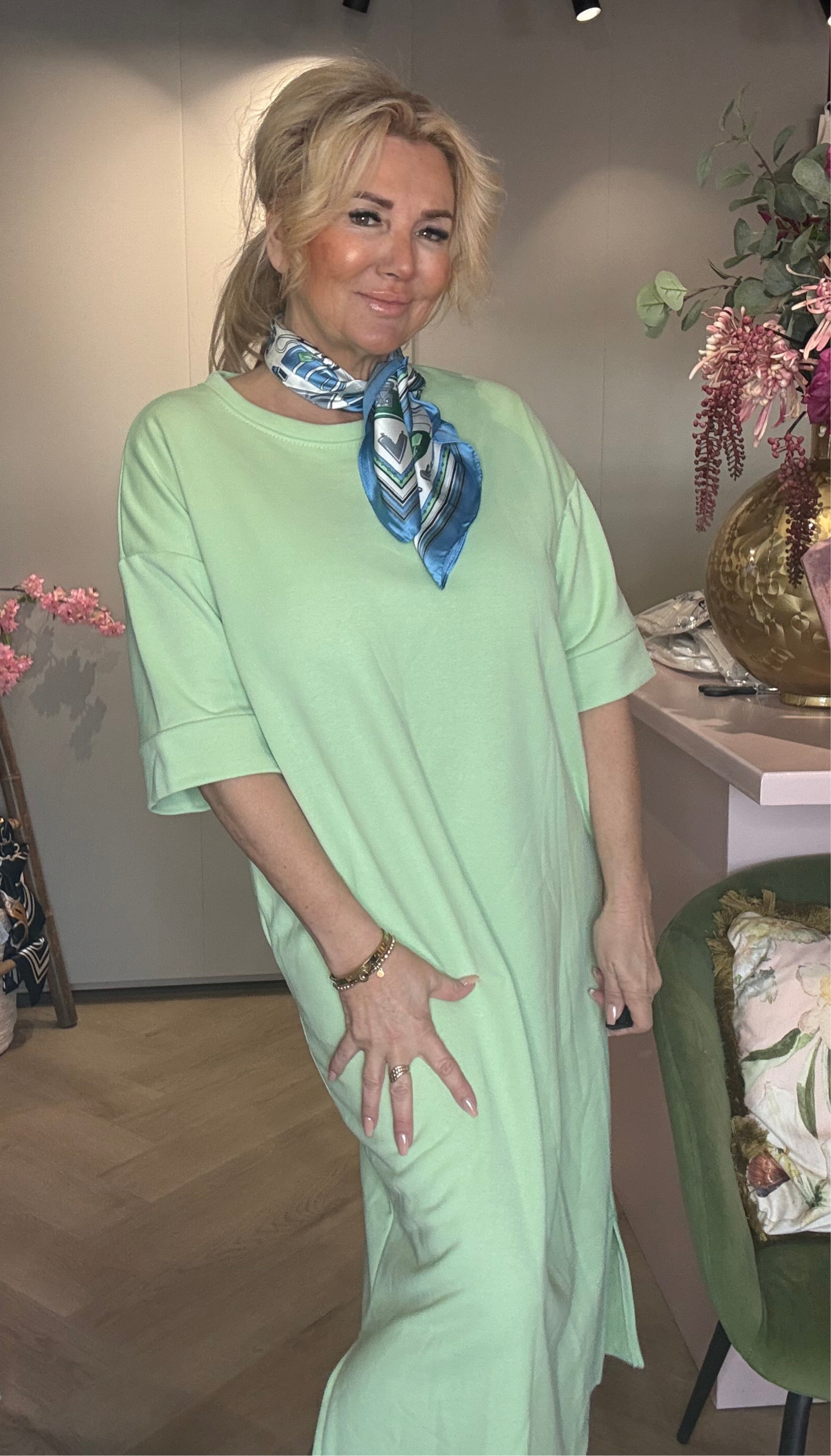 Jurk Sunny Comfydress Mintgroen